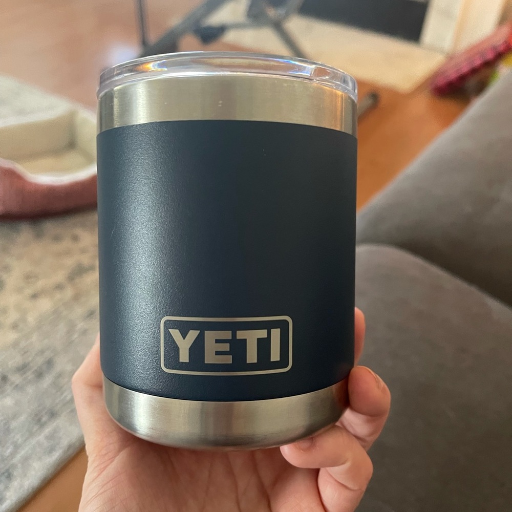 NWOT Yeti Mini Tumbler in Silver & Navy
